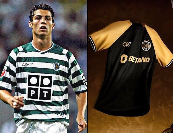 23-24 Sporting Lisbon Third Black Cristiano Ronaldo Jersey